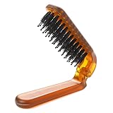 Travel Hair Brush Foldable Brush Bristles Hair Comb Folding Brush Portable Pocket Boar Bristle Hair