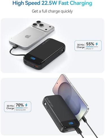 LENGSUM P88 32000mAh Power Bank with Built-In Cables
