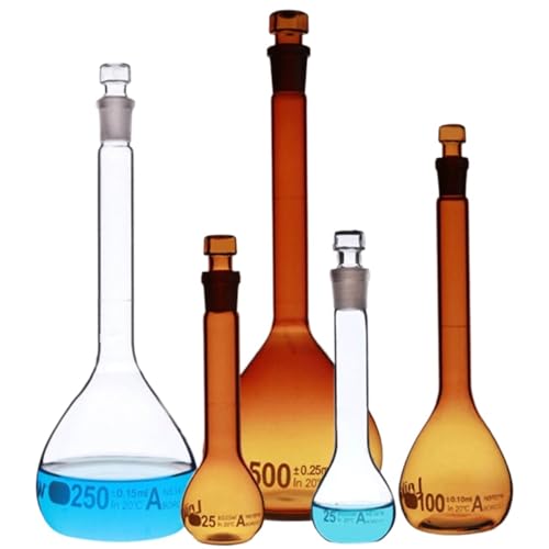Fiole jaugée en verre de 250ml avec bouchon pour laboratoire