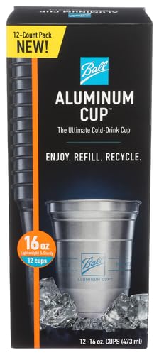 Ball Cup Alum 12Ct 1O Ctn, 16 oz