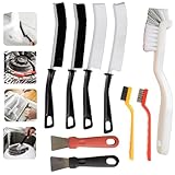 ALPH 9Pcs Crevice Cleaning Brush, Hard- Bristled, Multifunctional Recess...