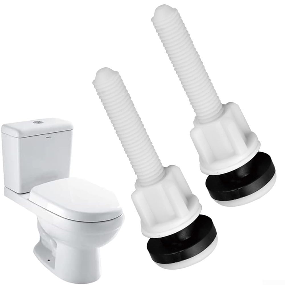 2 Pack Plastic Toilet Hinge Coupling Bolts and Nuts with Washers, Toilet Cistern Bolts, Toilet Repair Kits for Toilet Cistern Connection