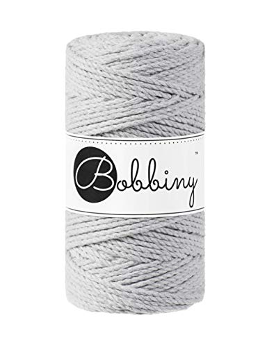 Bobbiny Corde Macramé Torsadée Regular 3mm (Light Grey) 100m