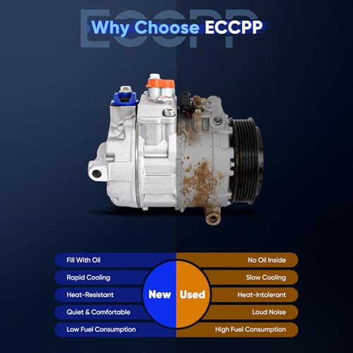 Image of ECCPP AC Compressor Fit for Mercedes-Benz C230 C240 C320 CL500 CLK320 CLS500 E320 GL550 S500 2006-2011 Fast Cooling AC Compressor for Car