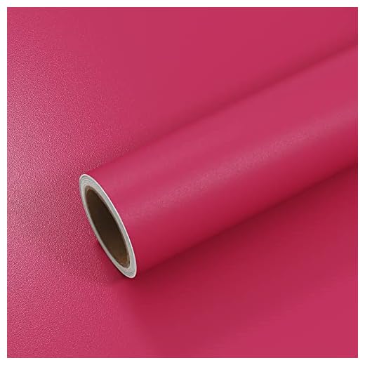 VEELIKE Papel Adhesivo para Muebles Rosa Magenta 40cm × 900cm Papel Pintado Autoadhesivo Rojo Vintage Papel de Pared Cocina Lavable Papel Tapiz Dormitorio Papel Forrar Mueble Papel Pared Habitacion
