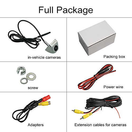 Image of Backup Camera IP68K Waterproof Night Vision Wide Angle Rear View Camera for SUVs, Trucks, RVs and Pickups (Silver)