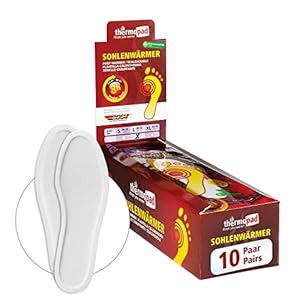 THERMOPAD Sohlenwärmer (Einlegesohle) Gr. S, L oder XL (36-46) – DAS ORIGINAL: 10 Paar Wärmepads für 8 Stunden Wärme I…