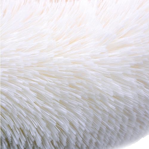 Zoomlie Flauschiges Hundebett, waschbar, für große und mittelgroße und kleine Haustiere, rutschfeste Unterseite, mit abnehmbarem Bezug, Größe S (40 x 30 x 12 cm), Violett