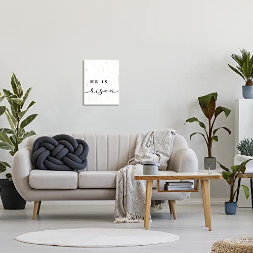 Image of 'He Is Risen Phrase Rustic Pattern Minimal Text'| Wall Plaque Art | Stupell Industries | 13 x 19 Inches, Easy to Hang and Sturdy, Made in USA, by Lil' Rue