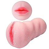 REALGIRL Male Masturbators (Flesh) Textured Vagina and Mouth Double Ends, Adult Sex Toys for Men with Little Girl Lifelike Clitoris Vagina and Oral Stroker