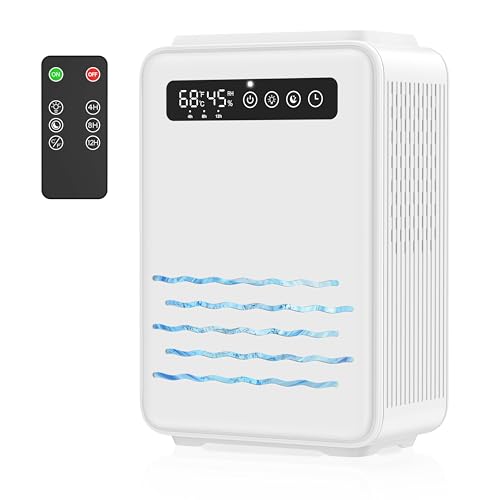 Deshumidificador actualizado (control remoto) para dormitorio, tanque de agua de 2.8 L,...