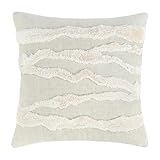 Villa by Classic Home Passage 22' Belgian Linen Fabric Blend Throw Pillow Ivory