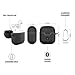 AddAcc AirPods Waterproof Case Protective Cover, Shockproof TPU Skin AirPods Case with Keychain, Dust Resistent AirPods Charging Case Compatible for Apple AirPods-Black