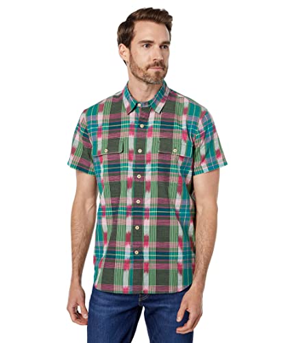 Chemise de travail coupe ample confortable à carreaux Ikat vert XL Lucky Brand