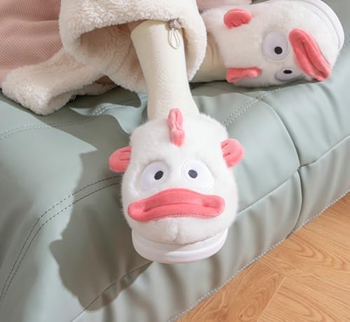 Unisex Fish Plush House Slippers - Animal Shape Plush Slipper Thick Sole Soft Indoor & Outdoor Fuzzy Winter Shoes2