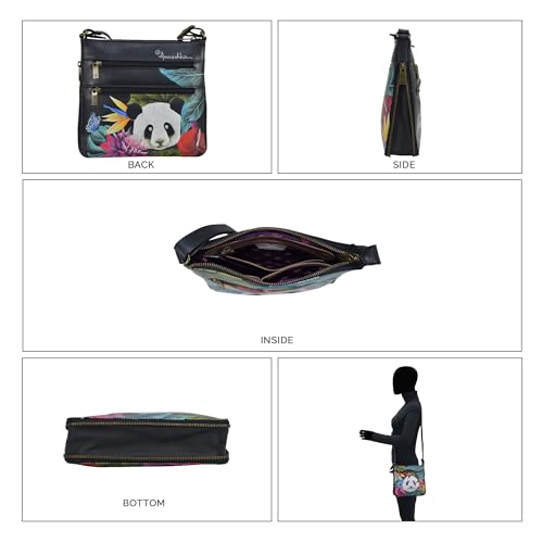 Anuschka Women’s Original Hand-Painted Leather Expandable Travel Crossbody3