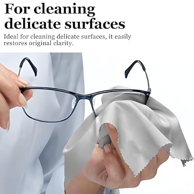 10PCS Suede Microfiber Cloths, 88 Suede Cloth Cleaning Rags, Double-Sided Cleaning Cloths for Car LCD Display, Screens, Glasses, Lenses, Mirrors, Windows, Delicate Surfaces (Gray)