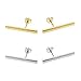 Minimalist 925 Sterling Silver Stud Earrings Modern Bar Design