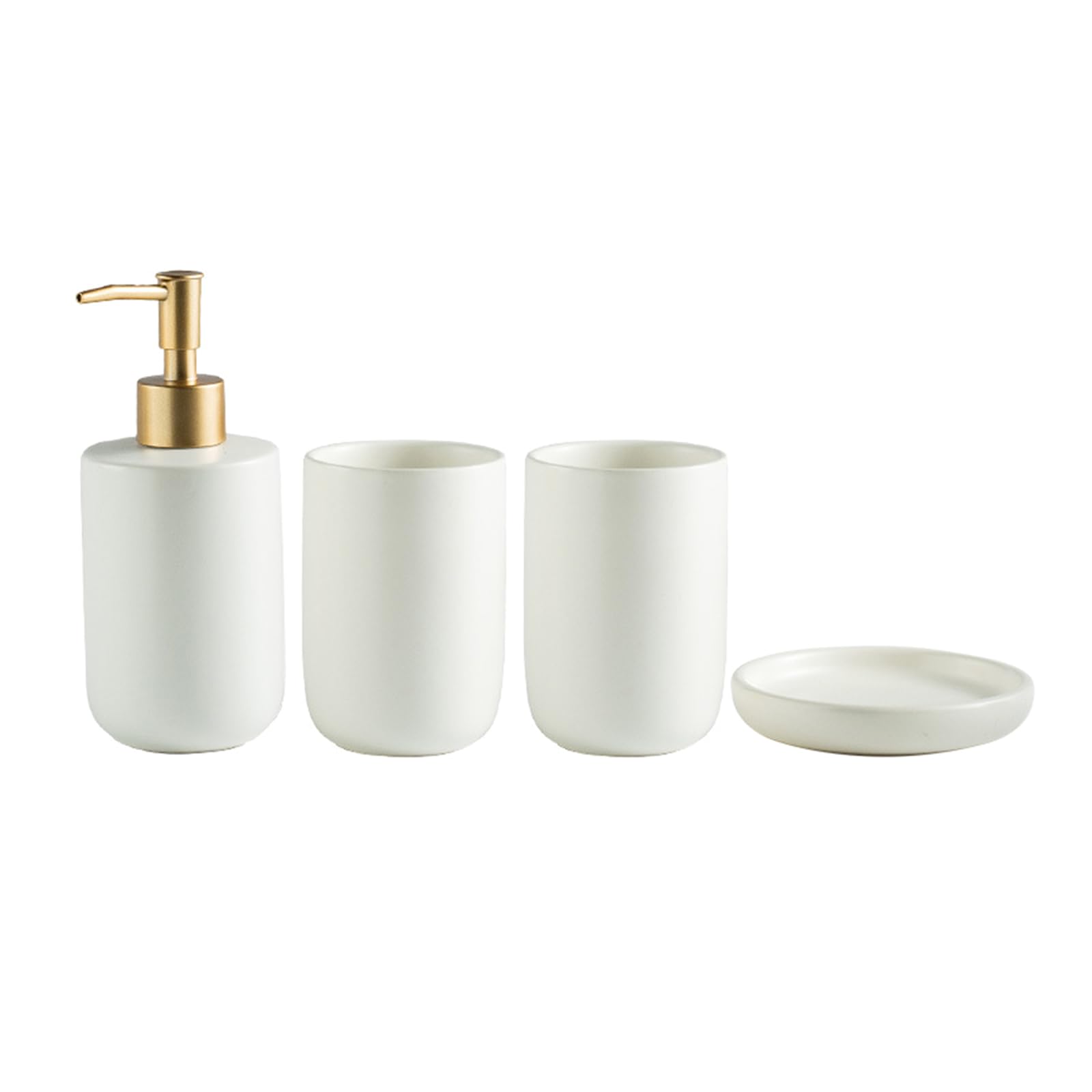 Bathroom Accessories Set Lotion Soap Dispenser Toothbrush Holder Soap Box for Decor Bathroom Countertop Vanity Organizer Accessory Set Toothbrush Holder Vanity Tray Counter Qtip Dispenser Tray