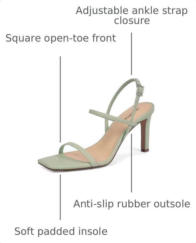 Image of Modatope Womens Sandals Open Toe Strappy Sandals Ankle Strap High Heel Sandals for Women