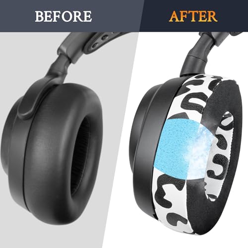 Image of SOULWIT Cooling-Gel Replacement Earpads for Steelseries Arctis Nova Pro Wireless /Arctis Nova Elite Headphones, Ear Pads Cushions with High-Density Noise Isolation Foam, Added Thickness - Snow Leopard