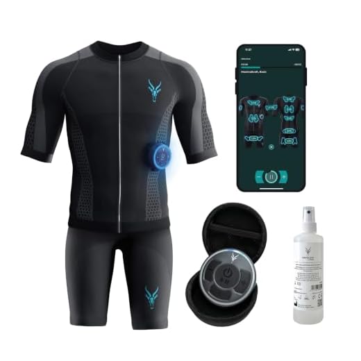Antelope Evolution Männer EMS Anzug Größe M/M, EMS Komplettsystem für effektives Ganzkörpertraining, Fitnessgerät für Zuhause oder im Studio, Heimtrainer, unterstützt beim Abnehmen und Muskelaufbau