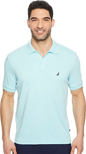 Nautica Men's Classic Fit Short Sleeve Solid Soft Cotton Polo Shirt Shirt, -harbor mist, X-Large