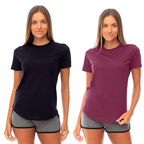 Kit 2 Camisetas Longline Feminina MXD Conceito Slim Casual Fitness Cores Lisas Básicas