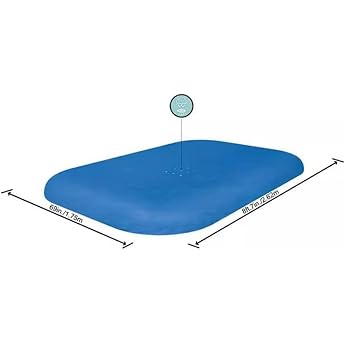 PE Rectangular Pool Cover UV Protection Heat Retention Range from -34.4 C to 57.2 C for Summer/Winter Swimming Pool Maintenance 262 175cm