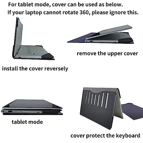 Funda para portátil Lenovo IdeaPad Flex 5 14" PU cuero azul miniatura 4