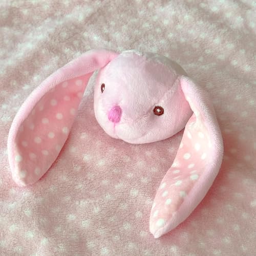 Image of CREVENT Cozy Plush Baby Security Blanket Loveys for Baby Girls Boys, Stuffed Animal Ring Rattle Shaker Toy for Newborns (Bunny)