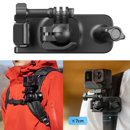 Bandoulière et clip de fixation pour caméra d'action GO 3 support de ceinture de sac à dos robuste