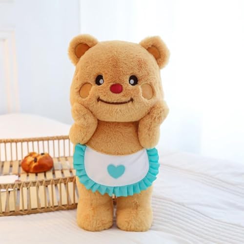 Image of Butter Bear Plush Doll Cute Teddy Bear with Apron Soft PP Cotton Plush Doll Toy for Children Day Gift 30 cm