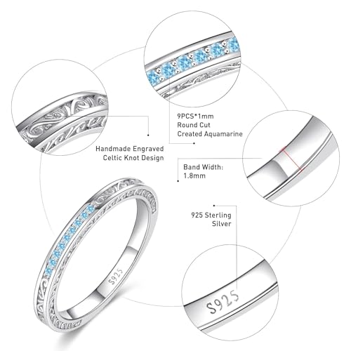 Image of Vintage Celtic Knot Women's Engagement Ring Sets 925 Sterling Silver /14K Gold Plated Stackable Wedding Bands Rings AAAAA Cubic Zirconia Women Bridal Sets Wedding Ring Band Width 1.8mm Size 5-9