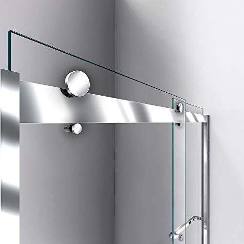 DreamLine Sapphire 56-60 in. W x 60 in. H Semi-Frameless Bypass Tub Door in Brushed Nickel, SHDR-6360602-04