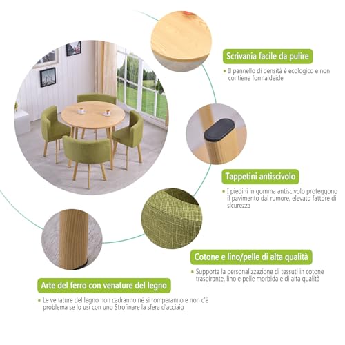 QUDEX Set tavolo da pranzo, set sala da pranzo