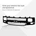 CarPartsDepot, Front Raw Matte Black Grille Sealed-beam Design Mesh Insert Style, 400-15197 GM1200538 25746055