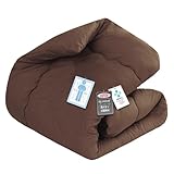 Keusnix 掛け布団 肌掛け布団 シングル オールシーズン 軽量 【体にフィットする・特有專利取得キルト】かけ布団 ふんわり 柔らかい ほこりが出にくい 通気 保温 洗える 掛けふとん Ag+銀イオン抗菌素材 SEK認証 抗菌防臭 防ダニ 吸水速乾 合掛け布団（150X210cm ブラウン）