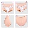 YEEFAIRY Culotte Silicone Réaliste avec Tuyau, Crossdresser Slip Fessier Faux Vagin Hanches Pantalon Transgender Fausse Chatte Fesse Féminisé pour Hommes Travesti (Beige, Taille M) #3