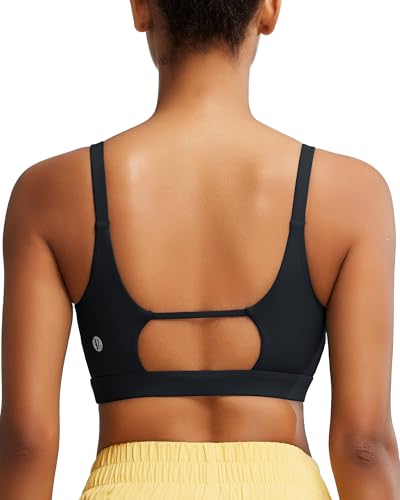 RUNNING GIRL Sports Bras for Women,Square Neck Sports Bra Medium Support Yoga Bra Workout Crop Top with Removable Cups2