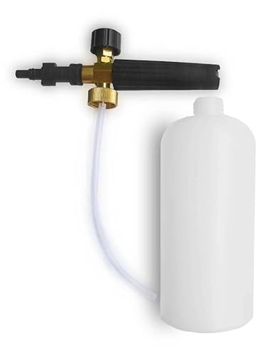YUET Snow Foam Cannon Compatible with Bosch Aquatak 120 130 135 125 AQT/Black & Decker/Norse/Ryobi/Neo Foam Lance Foam Maker Jet Foamer Adjustable 1L Bottle Soap Dispenser Nozzle