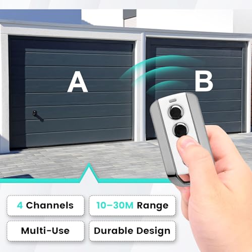 Télécommande portail 433 MHz compatible Avidsen pack de 3 pour garage - 4