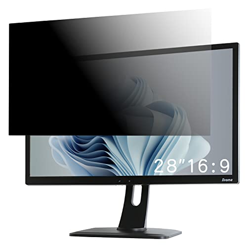LOE(ロエ) 28インチ 16:9 PCモニター用 覗き見防止 保護フィルム プライバシー フィルター 【ブルーライトカット】 光沢/非光沢 両面対応 反射防止 帯電防止 のぞき見防止フィルター