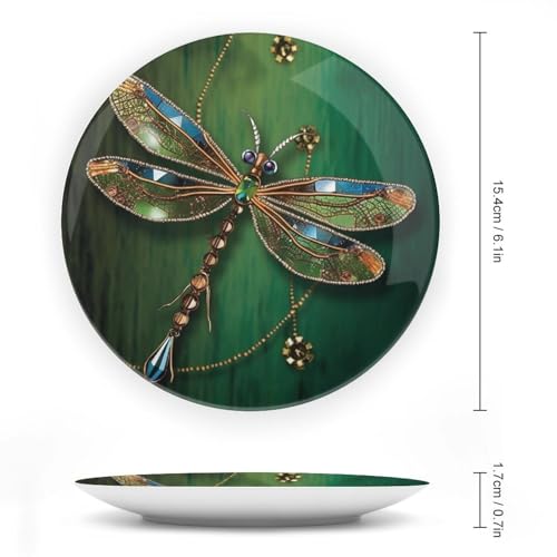 Plato decorativo de porcelana Bone China Dragonfly 6 pulgadas miniatura 2
