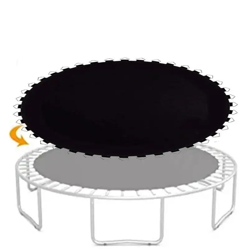 Trampoline Mat, 6FT 8FT 10FT 11FT 12FT 13FT 14FT 15FT 16FT with Sturdy V-Rings, Reinforce, UV-Resistant, with Spring Hook and Gloves, Not Include Spring(Color:10 FT-3.06m-64 buckles)