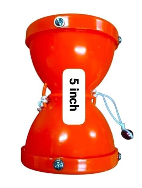 Plastic 5 Inch Damroo for Home Temple & Kids (2Pcs) | Shiv Damru Toy for Pooja, Mahadev Bhakti Musical Toy | Handheld Damru for Shivratri, Mandir Use & Cultural Play [Multicolor]-image-4