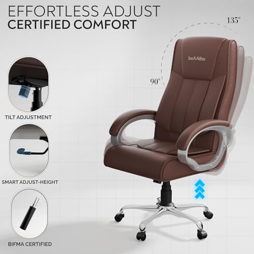 beAAthoยฎ Berlin Orthopedic Boss Chair with 3-Years Warranty B-Brown - Image 7