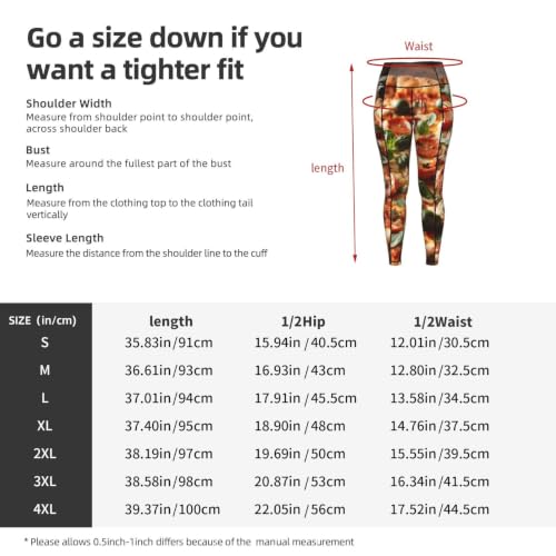 Pantalones de yoga de pizza para mujer leggings cómodos holgados 5