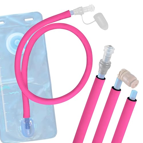 Gearhandle Drink Tube Insulator Insulation Sleeve Compatible with Osprey, Platypus, Hydrapak, Source, and CamelBak Hydration Backpacks - Drink Tube Insulation Hose Cover (Hot Pink, 43" inch)