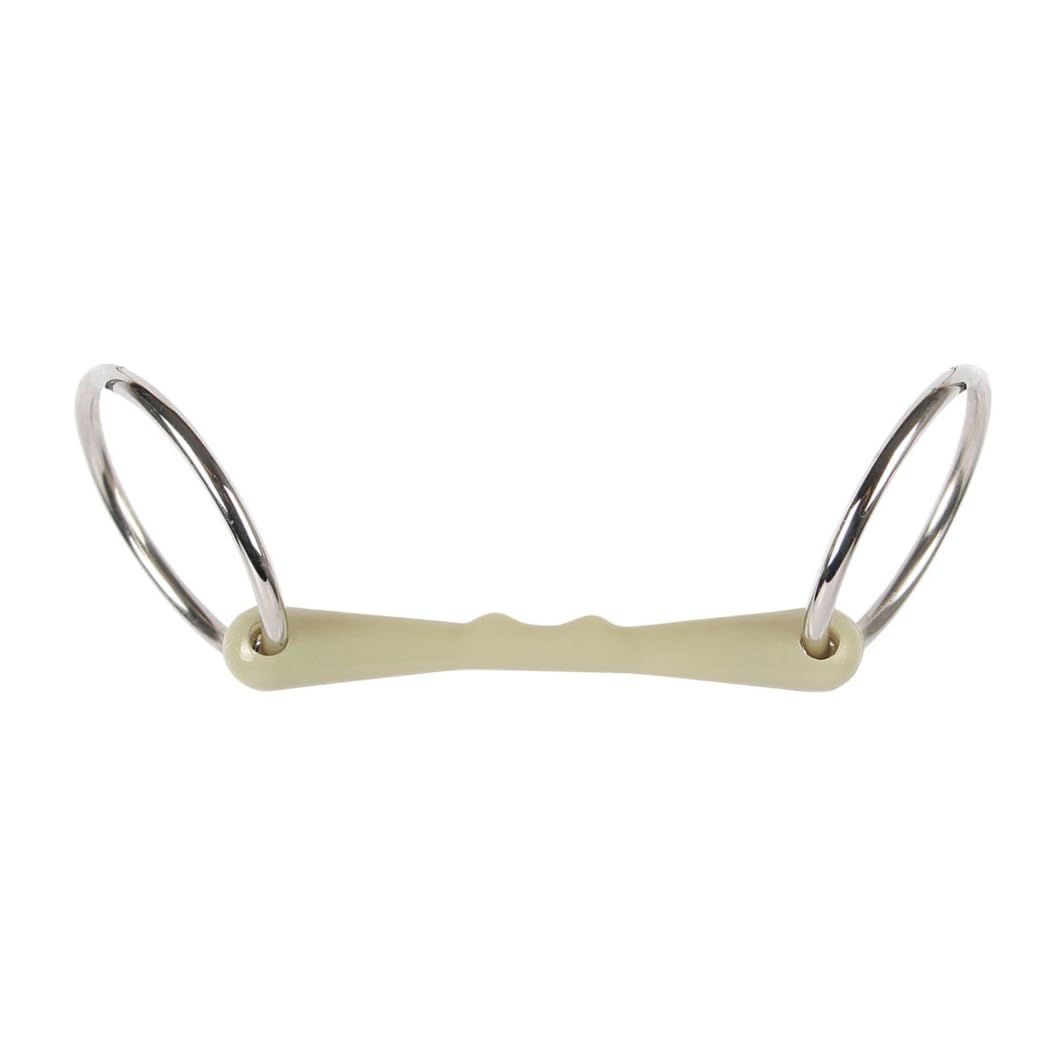 ES0041 Gebiss Wassertrense Stangengebiss mit Flexibel Apfel Apfelgeschmack Material Stange Ringdurchmesser 66 mm Gebissstärke 19 mm (12.5 cm)